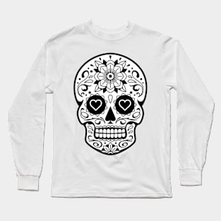 Mexican Skull with Patterns Long Sleeve T-Shirt